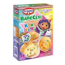 Dr. Oetker Ciasta W Proszku | Babeczki konfetti smak waniliowy Koci Domek Gabi