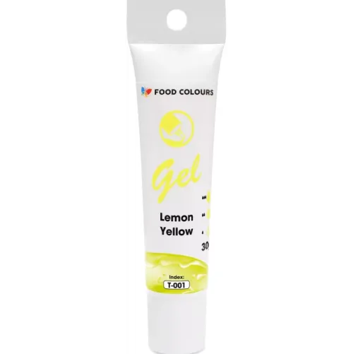 Food Colours Barwniki W Żelu | Barwniki żelowe w tubce Lemon Yellow - Cytrynowy 30 g -
