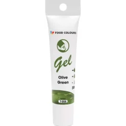 Food Colours Barwniki W Żelu | Barwniki żelowe w tubce Olive Green – Oliwkowy 30 g,
