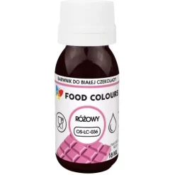 Food Colours Barwniki Do Czekolady | Barwniki w płynie do białej czekolady oraz mas tłustych rożowy 18 ml