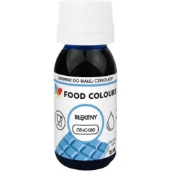 Food Colours Barwniki Do Czekolady | Barwniki w płynie do białej czekolady oraz mas tłustych błękitny 18 ml