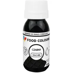 Food Colours Barwniki Do Czekolady | Barwniki w płynie do białej czekolady oraz mas tłustych czarny 18 ml