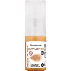 Food Colours Barwniki W Sprayu | Barwnik Metalizowany w opakowaniu z pompką do aplikacji New Copper 5 g