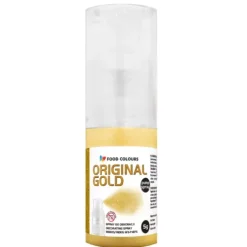 Food Colours Barwniki W Sprayu | Barwnik Metalizowany w opakowaniu z pompką do aplikacji Original Gold BEZ E171 5 g
