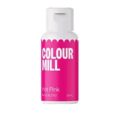 Colour Mill Barwniki Do Czekolady | Barwnik olejowy do mas tłustych różowy Hot Pink 20 ml