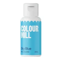Colour Mill Barwniki Do Czekolady | Barwnik olejowy do mas tłustych niebieski Sky Blue 20 ml
