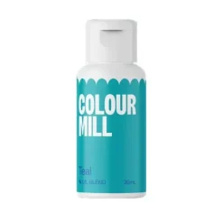 Colour Mill Barwniki Do Czekolady | Barwnik olejowy do mas tłustych turkusowy Teal 20 ml