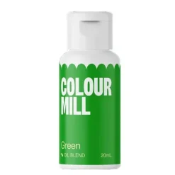 Colour Mill Barwniki Do Czekolady | Barwnik olejowy do mas tłustych zielony Green 20 ml