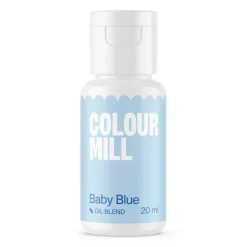 Colour Mill Barwniki Do Czekolady | Barwnik olejowy do mas tłustych niebieski Baby Blue 20 ml