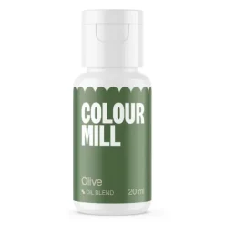 Colour Mill Barwniki Do Czekolady | Barwnik olejowy do mas tłustych zielony Olive 20 ml