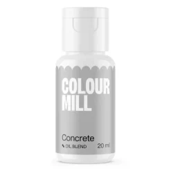 Colour Mill Barwniki Do Czekolady | Barwnik olejowy do mas tłustych szary Concrete 20 ml