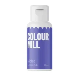 Colour Mill Barwniki Do Czekolady | Barwnik olejowy do mas tłustych fioletowy Violet 20 ml