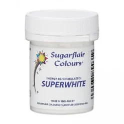 SugarFlair Wybielacze | Barwnik spożywczy biały Superwhite - wybielacz (20 g) –