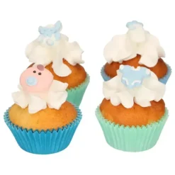 FunCakes Dekoracje Cukrowe | Dekoracje cukrowe chłopczyk "Baby Boy" 8 szt.