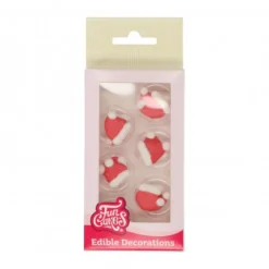FunCakes Dekoracje Cukrowe | Dekoracje cukrowe Czapka Mikołaja 12 szt.