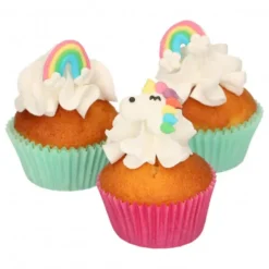FunCakes Dekoracje Cukrowe | Dekoracje cukrowe jednorożce i tęcza "Unicorn & Rainbow" 12 szt.