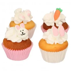 FunCakes Dekoracje Cukrowe | Dekoracje cukrowe Króliki Wielkanocne 14szt -