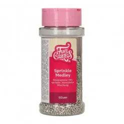 FunCakes Posypki Cukrowe | Dekoracje cukrowe Silver 65 g