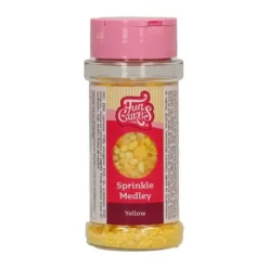 FunCakes Dekoracje Cukrowe|Posypki Cukrowe | Dekoracje Cukrowe żółty Yellow 70 g