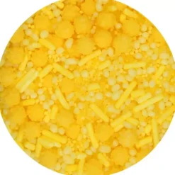 FunCakes Dekoracje Cukrowe|Posypki Cukrowe | Dekoracje Cukrowe żółty Yellow 70 g