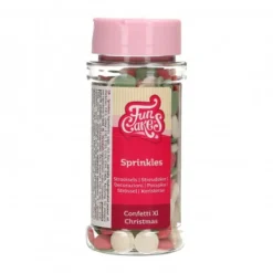 FunCakes Posypki Cukrowe | Dekoracje cukrowe Świąteczne confetti XL 55 g