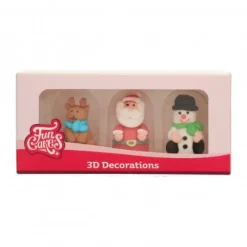 FunCakes Dekoracje Cukrowe | Dekoracje cukrowe Świąteczne figurki 3 szt.