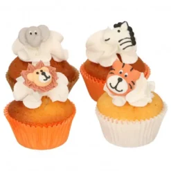 FunCakes Dekoracje Cukrowe | Dekoracje cukrowe zwierzęta safari "Safari Animals" 12 szt.