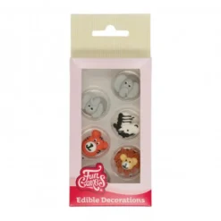 FunCakes Dekoracje Cukrowe | Dekoracje cukrowe zwierzęta safari "Safari Animals" 12 szt.