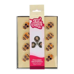 FunCakes Dekoracje Cukrowe | Dekoracje czekoladowe Czaszki Halloween 12 szt.