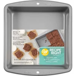 Wilton Formy Do Brownie | Forma kwadratowa do pieczenia (20.3 x 20.3 cm) Recipe Right -