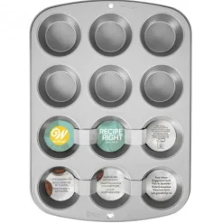Wilton Formy Do Babeczek | Forma metalowa do muffinów (12 gniazd) Recipe Right -