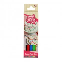 FunCakes Pisaki Spożywcze | Zestaw jadalnych pisaków spożywczych 5 szt.