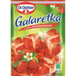 Dr. Oetker Desery W Proszku | Galaretka o smaku poziomkowym