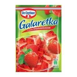 Dr. Oetker Desery W Proszku | Galaretka o smaku truskawkowym