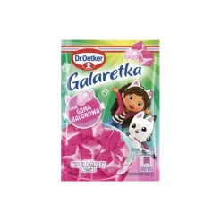 Dr. Oetker Desery W Proszku | Galaretka smak guma balonowa Koci Domek Gabi