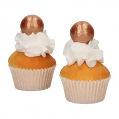 FunCakes Dekoracje Z Czekolady | Kule czekoladowe złote 8 szt. -