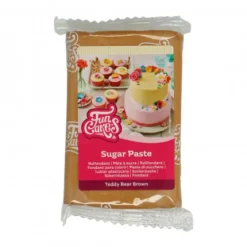 FunCakes Masy Cukrowe | Masa cukrowa brązowa "Teddy Bear" 250 g -
