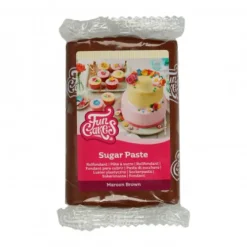 FunCakes Masy Cukrowe | Masa cukrowa brązowy "Maroon brown", 250 g -