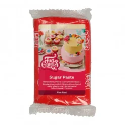 FunCakes Masy Cukrowe | Masa cukrowa czerwona "Fire Red", 250 g -