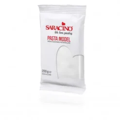 Saracino Masy Cukrowe | Masa cukrowa do modelowania, biała, 250 g -