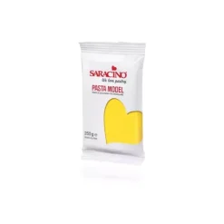 Saracino Masy Cukrowe | Masa cukrowa do modelowania żółta 250 g -