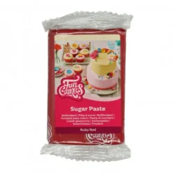 FunCakes Masy Cukrowe | Masa cukrowa rubinowa czerwień "Ruby Red" 250 g -