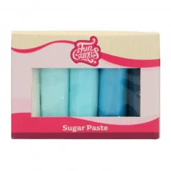 FunCakes Masy Cukrowe | Masa cukrowa zestaw odcienie niebieskiego "Blue Colour" 5 x 100 g -
