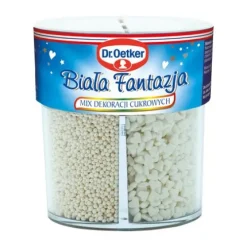 Dr. Oetker Posypki Cukrowe | Mix dekoracji cukrowych Biała Fantazja 73 g -