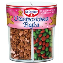 Dr. Oetker Posypki Cukrowe | Mix dekoracji cukrowych ciasteczkowa bajka 76 g -
