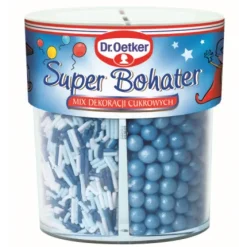 Dr. Oetker Posypki Cukrowe | Mix dekoracji cukrowych Super Bohater 76 g -