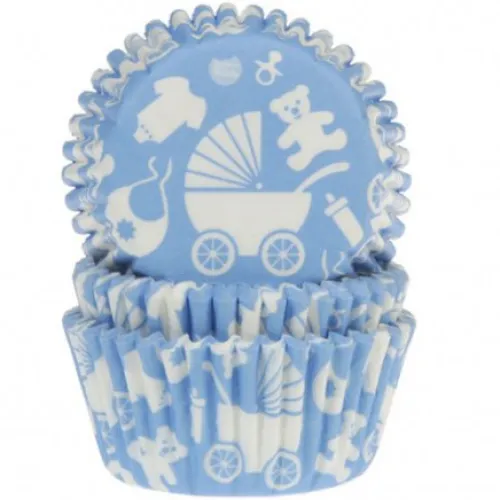 House of Marie Papilotki | Papilotki do muffinek Baby Shower Chłopiec (50szt.) –