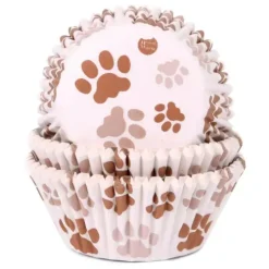House of Marie Papilotki | Papilotki do muffinek Brązowa Łapa 50szt