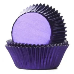 House of Marie Papilotki | Papilotki do muffinek błyszczące fioletowe (24 szt) -