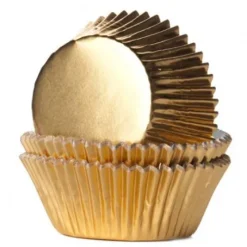House of Marie Papilotki | Papilotki do muffinek błyszczące złote (24 szt) -